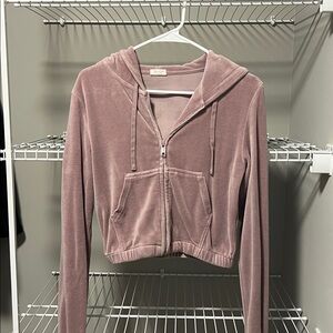 Brandy Melville Mauve Velour Jacket